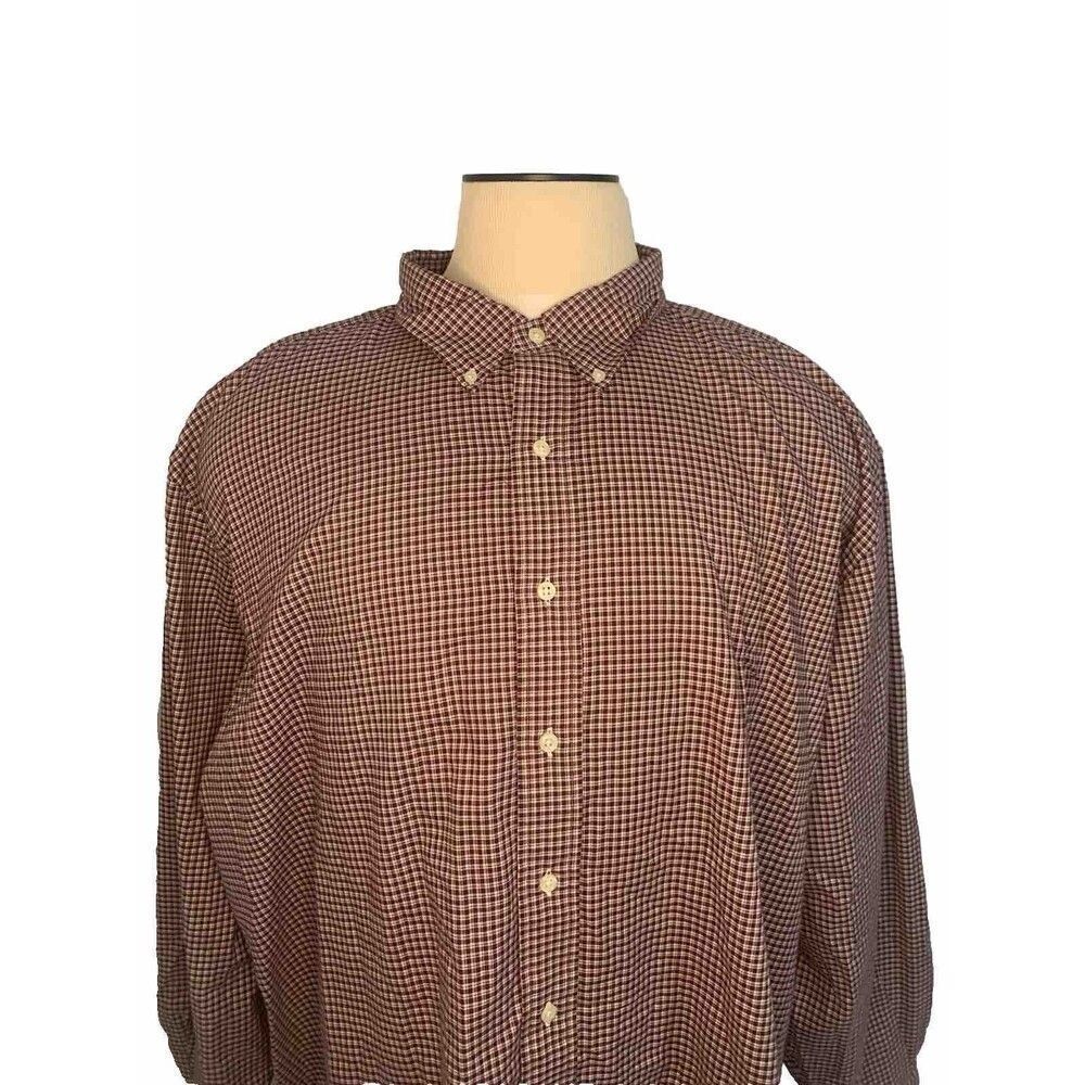 Ralph Lauren Men's 3XB Big Classic Fit Button Down Shirt Red Plaid Pony Logo